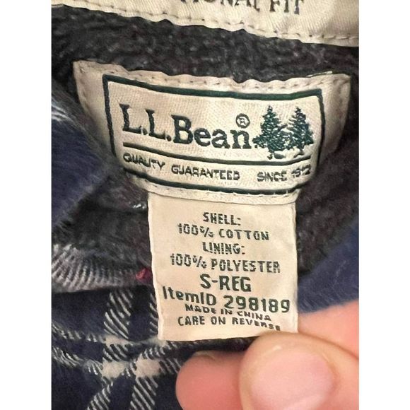Men's L.L. Bean Fleece-Lined Flannel Jacket, Traditional Fit - Picture 2 of 3